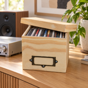 Alternative view of CD Box With Lid & Label - Natural