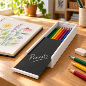 Alternative view of Pencil Box With Chalkboard Lid