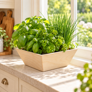 Alternative view of Square Planter - Natural