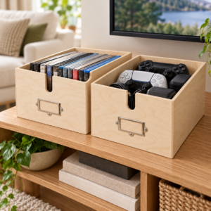 Alternative view of Video Storage Box - Natural