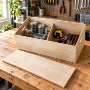Alternative view of Rectangle Box with Lid - 2 Compartments
