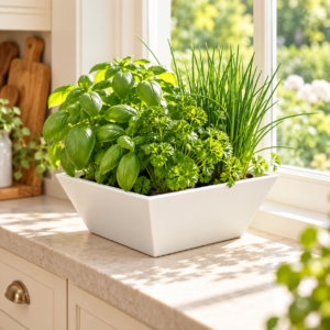 Alternative view of Square Planter - Painted