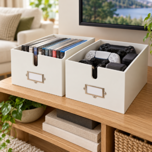 Alternative view of Video Storage Box - Painted
