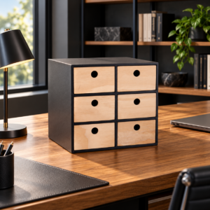 Alternative view of 6 Drawer Utility Box - No Handle - Black Frame