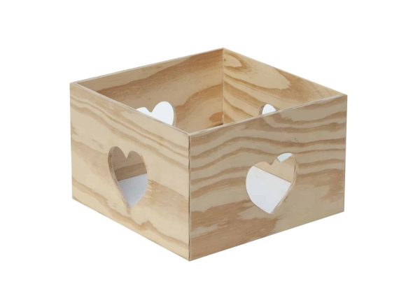 Gift Box Heart Cut Out Natural