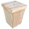 Wastepaper Bin With Lid Natural