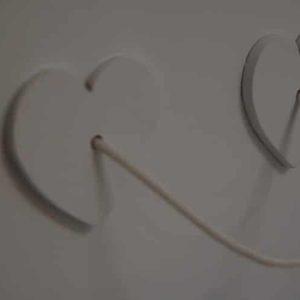 Heart Rope Handle Large White
