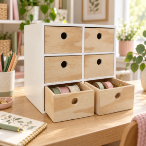 Alternative view of 6 Drawer Utility Box - No Handle - White Frame