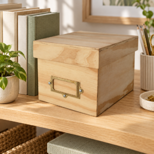 Alternative view of Half Medium Box with Label - Natural