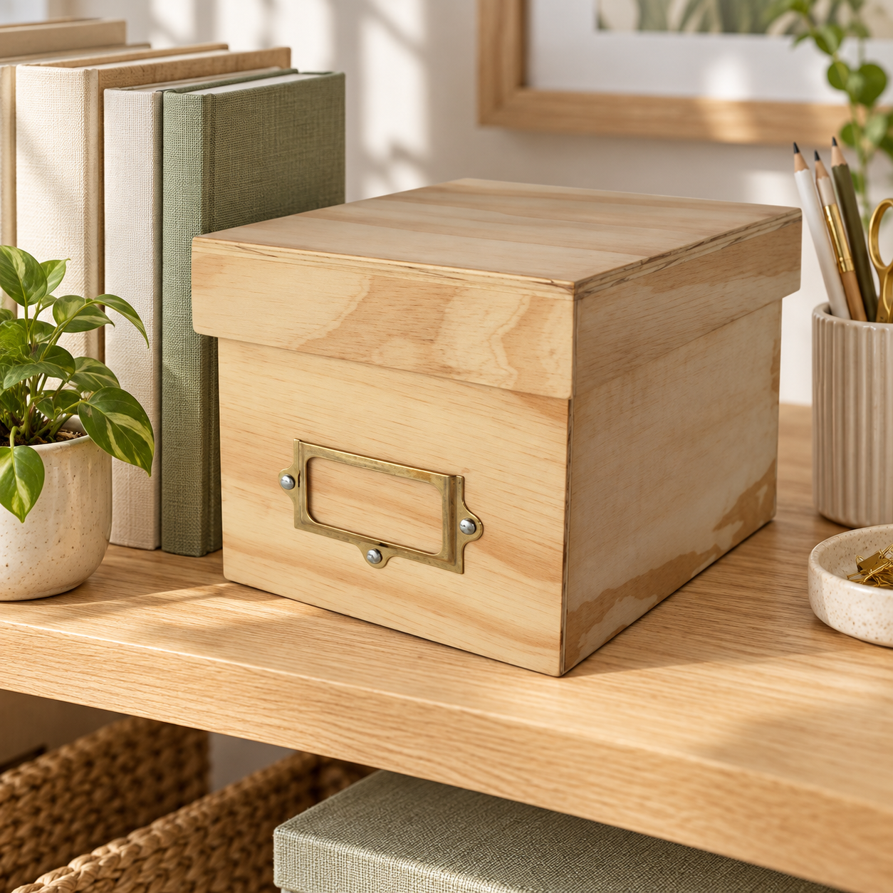 Half Medium Box with Label - Natural - Image 2