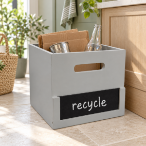 Alternative view of Large Chalkboard Crate - Recycle - Painted