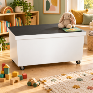 Alternative view of Toy Box on Castors - Chalkboard Lid
