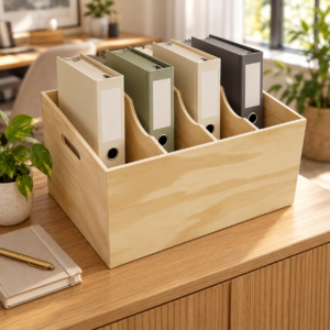 Alternative view of Arch Lever File Box - No Lid - Natural
