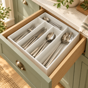 Alternative view of Large Cutlery Tray - Painted