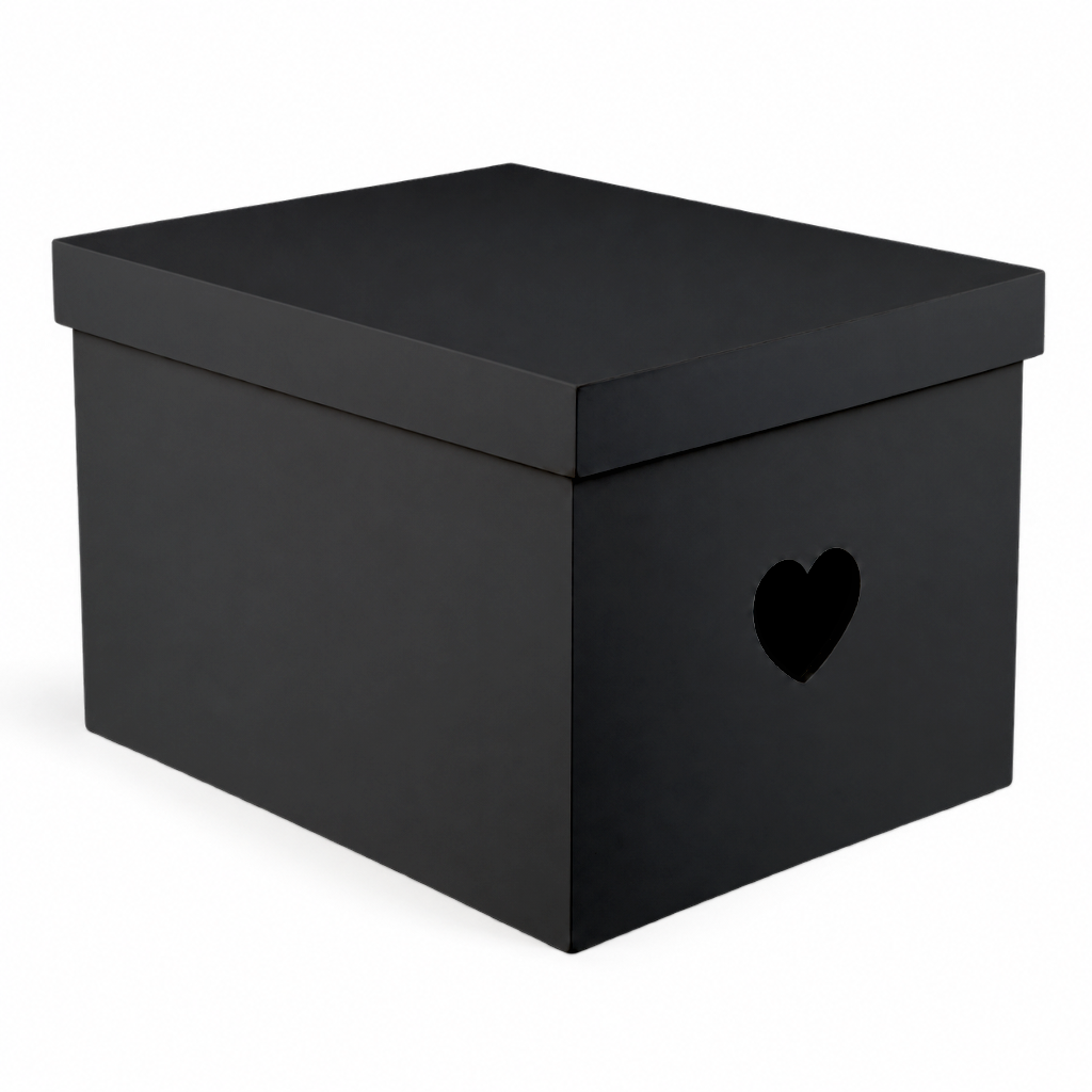 Lrg Heart Cut Out Box - Painted - Image 2