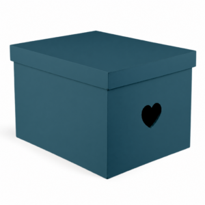 Lrg Heart Cut Out Box - Painted - Image 4