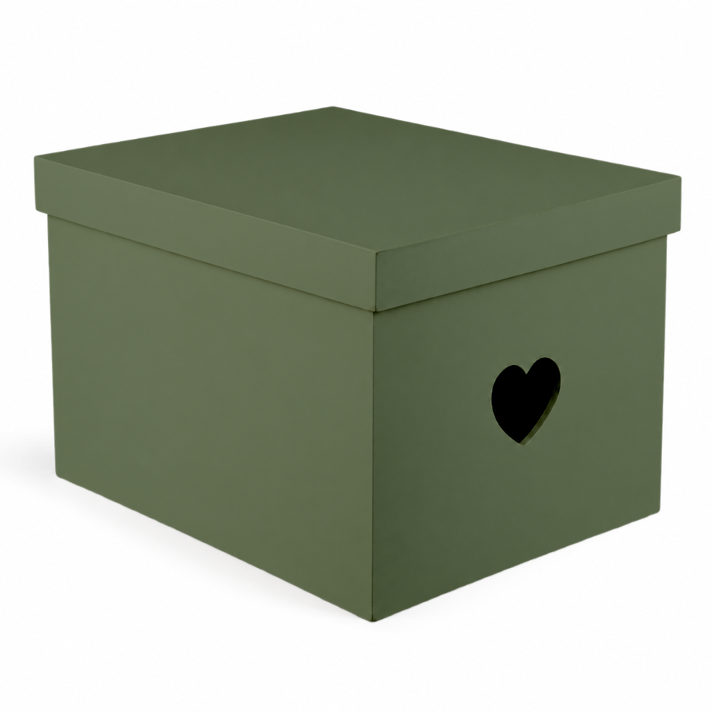 Lrg Heart Cut Out Box - Painted - Image 5