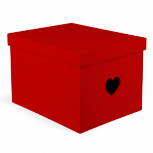 Lrg Heart Cut Out Box - Painted - Image 3